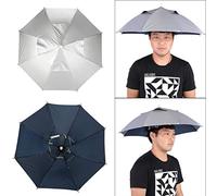 DAUERHAFT Chapeau de Parapluie de pêche chapeau parapluie de tete Bonnet Pliant de Pluie de Soleil , Chapeaux d'extérieur multifonctionnels réglables , Cappelli e cappellini