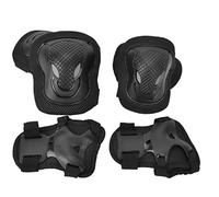 DAUERHAFT Ensemble d'équipement de pour Adultes Ensemble d'équipement de de Patin à roulettes Respirant absorbe la Sueur, Le Patinage, Les Amateurs de Patinage(Black)