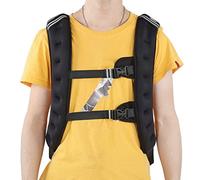 DAUERHAFT Veste de Musculation à Bandes élargies Noires Gilet de Musculation Gilet lesté pour l'entraînement en Force