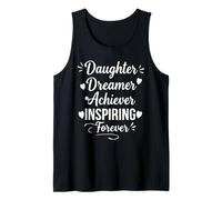 Daughter Dreamer Achiever Inspiring - Une Maman, Un père et Une Fille Fiers Débardeur