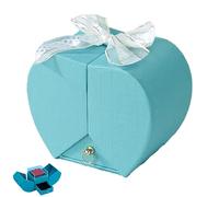 Daughter’s Lucky Clover Necklace Keepsake Gift Set, Foldable 4 Leaf Clover Pendant with Eternal Flowers Rose Birthday Gifts for Granddaughter/Sister/Daughter-in-Law/Mom (Light Blue Gift Box)