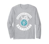 Daughters of Lagertha - Bouclier Guerrier Viking Manche Longue, Unisexe pour Adultes, Gris Chiné, S