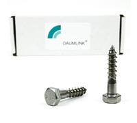 DAUMLINK® Lot de 25 vis à bois hexagonales en acier inoxydable DIN 571 (25 pièces) pour des fixations sûres dans la construction en bois (M8x40 mm)