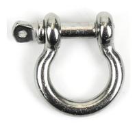 DAUMLINK® Manille lyre en acier inoxydable A4 (AISI 316) | Manille ronde courbée pour chaînes et cordages | Accastillage marin haute résistance à la corrosion | Lot de 2 - différentes tailles (4 mm)