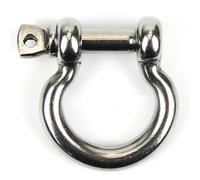 DAUMLINK® Manille lyre en acier inoxydable A4 (AISI 316) | Manille ronde courbée pour chaînes et cordages | Accastillage marin haute résistance à la corrosion | Lot de 2 - différentes tailles (6 mm)