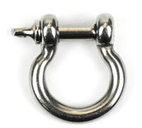 DAUMLINK® Manille lyre en acier inoxydable A4 (AISI 316) | Manille ronde courbée pour chaînes et cordages | Accastillage marin haute résistance à la corrosion | Lot de 2 - différentes tailles (5 mm)