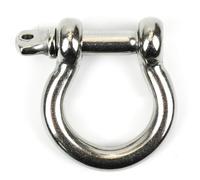 DAUMLINK® Manille lyre en acier inoxydable A4 (AISI 316) | Manille ronde courbée pour chaînes et cordages | Accastillage marin haute résistance à la corrosion | Lot de 2 - différentes tailles (10 mm)