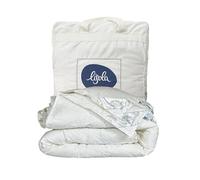 Daunex Paire de couettes 1 place et demie, 200 x 220 cm, 100 % duvet d'oie sibérienne, 4 saisons, 1 couette moyenne + 1 couette légère, hypoallergénique, fabriquée en Italie. Modèle Courmayeur 4