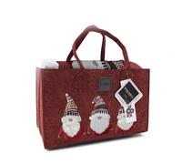 Daunex Plaid en corail doux avec dos Sherpa + sac en feutre Art. Friends - rouge, taille 1