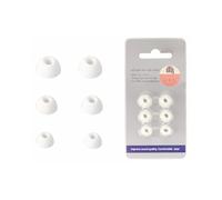 daunke Lot de 3 paires d'embouts de rechange, en silicone, pour Anker Soundcore Liberty 4 NC, 3 tailles différentes (S/M/L), s'adaptent à l'oreille, doux et confortables, blancs