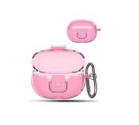 daunke Shokz OpenDots ONE Coque de protection pour casque ouvert, avec porte-clés et cordon, coque de protection en silicone souple, protection complète, rose