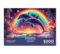 Dauphin 1000 Piece Jigsaw Puzzle for Adults Family Challenge Toys Stress Relief Puzzle Cultivate The Spirit of Teamwork for Men, Women, Elders, Seniors 70x50cm/1000pcs