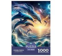 Dauphin 1000 Pièce Puzzle Jeu De Famille Classique Jigsaws Belle Décoration Puzzle pour Adultes Et Enfants 38x26cm/1000pcs