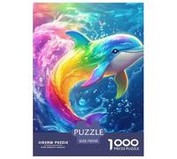 Dauphin 1000 Pieces Animation Puzzle en Papier Qualité Supérieure De l'art De La Décoration Moderne Adultes Enfants 70x50cm/1000pcs