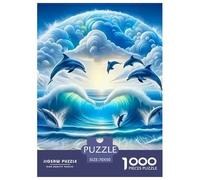 Dauphin 1000 Pièces Ocean Theme Puzzle Adulte Un Puzzle Difficile Jeu Éducatif Défi Jouets Divertissement Puzzles Classiques Pour Adultes Et Enfants À Partir De Jeu De Puzzle Pour Toute La Famille Déc