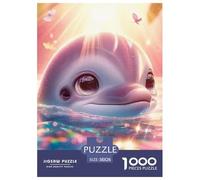Dauphin 1000 Pièces Ocean Theme Puzzle Adulte Un Puzzle Difficile Jeu Éducatif Défi Jouets Enfants Jeu De Puzzle pour Toute La Famille Décoration De La Maison 38x26cm/1000pcs