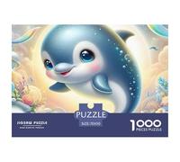 Dauphin 1000 Pièces Puzzle Difficile Et Stimulant sur Challenge Toy Jouets Animaux marinsDivertissement pour Adulte 70x50cm/1000pcs