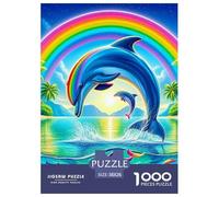 Dauphin 1000 Pièces Puzzle Difficile Et Stimulant sur Challenge Toy Jouets Artiste Animaux marinsun Jouet De Jeu Cadeaux Pour38x26cm/1000pcs