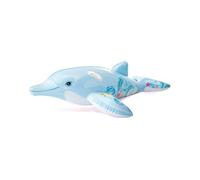 Intex Pools Matelas de plage gonflable Dauphin – 175 cm mixte pour enfant gris et noir