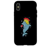Dauphin avec Crista et Casque Bush Knight Coque pour iPhone X/XS