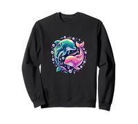 Dauphin coloré - Océan - Animal Marin - Style rétro Sweatshirt