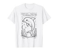 Dauphin Coloriage et coloriage à Faire soi-même T-Shirt Graphique avec Valeur