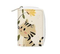 Dauphin dans le récif de corail - Porte-cartes fin et durable en cuir synthétique pour homme et femme, Dessinez deux chats, 16x11.5cm