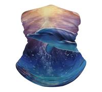 Dauphin De L'Océan Chapeaux Demi-Visage Anti-UV Protection du Visage Élastique Tube Bandeaux pour Femme Moto Randonnée 25X50Cm