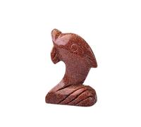 Dauphin en cristal naturel, divers matériaux, artisanat en cristal et cadeaux