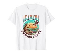 Dauphin Island, Alabama Retro Surf T-Shirt