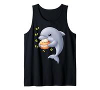 Dauphin Kawaii Munching Happily Funny Cétacés Poisson Débardeur