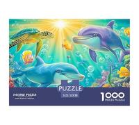 Dauphin Love 1000 Piece Adults Puzzle Kids Age Games Puzzle Game Unique Gifts Challenging & Brainteasing 52x38cm/1000pcs