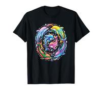 Dauphin Mer Océan T-Shirt Plage Vacances Filles École T-Shirt