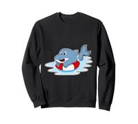 Dauphin Natation Bouée Gonflable Été Sweatshirt