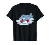 Dauphin Natation Bouée Gonflable Été T-Shirt