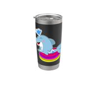 Dauphin Natation Piscini gonflable Été Gobelet isotherme en acier inoxydable double paroi