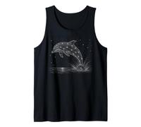 Dauphin Nature Lover Starry Sky Vintage Wildlife Graphic Débardeur