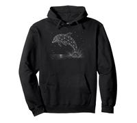 Dauphin Nature Lover Starry Sky Vintage Wildlife Graphic Sweat à Capuche