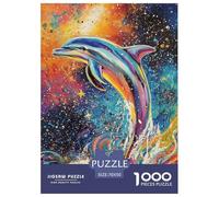 Dauphin Puzzle 1000 Pièces Adultes Animaux Puzzles 1000 Pièces Peinture Art Cadeau 70x50cm/1000pcs