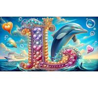 Dauphin Puzzle 1000 pièces Educa Jouet en Bois Cadeau Unique De l'art Décoration Jeu éducatif Challenge Toy pour Adultes et Enfants à partir de 12 Ans dauphin38x52cm/1000pcs