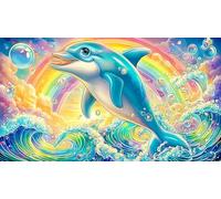 Dauphin Puzzle 1000 pièces Educa Jouet en Bois Divertissement créatif Décoration Intérieure Jeu éducatif Challenge Toy pour Adultes & Enfants des 14 Ans dauphin38x52cm/1000pcs