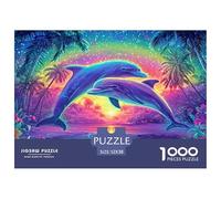 Dauphin Puzzle 1000 Pièces, Puzzle Un Jeu Intellectuellement Stimulant Cadeaux pour Adolescents Et Enfants 52x38cm/1000pcs