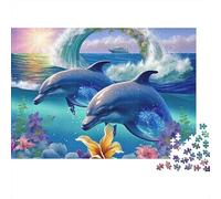 Dauphin Puzzle - 500 Piece Chromatique Autre Royaume Casse-tête Apaisant & Défi De Décoration Maison (500pcs (52x38cm))