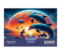 Dauphin Puzzle Adulte 1000 Pièces Un Défi Difficile Jeux De Famille De Qualité Supérieure Cadeaux pour La Famille Convient Aux Adultes Et Aux Enfants