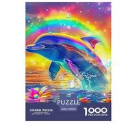 Dauphin Puzzle Adulte Original Coloré Animaux Marins Jeu Éducatif Défi Jouets Décoration Moderne Jeux De Puzzle pour Toute La Famille 70x50cm/1000pcs