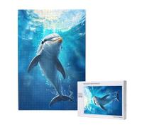 Dauphin Puzzle Animal 3000 Pièces Adultes, DIY Puzzles Classiques Art avec Boîte d'emballage et Photos de Référence, Relaxation/Soulagement du Stress/Jeux Amusants, Creatif Cadeau pour Femme M-1636