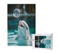 Dauphin Puzzle Animal 500 Pièces Adultes, DIY Puzzles Classiques Art avec Boîte d'emballage et Photos de Référence, Relaxation/Soulagement du Stress/Jeux Amusants, Creatif Cadeau pour Femme M-1713