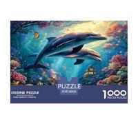 Dauphin Puzzle De 1000 Pièces: Dauphin Jeu DéfiAnt pour Les Adultes, Jouets ÉduChatifs Et Puzzles De Décoration De La Maison 38x26cm/1000pcs