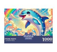 Dauphin Puzzle De 1000 Pièces Le Cadeau Parfait pour La Famille Et Les Amis Animaux intelligents Cadeaux pour Femmes, Cadeaux pour Hommes pour Adultes Et Enfants38x26cm/1000pcs