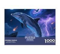 Dauphin Puzzles 1000 Pièces Adultes Et Enfants Animal Classiques Cadeau Enfants Cadeaux Jouets De Jeu Stimulants 38x26cm/1000pcs